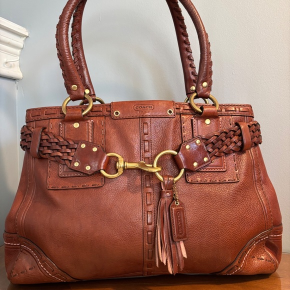 Vintage Coach Hamptons Satchel, Limited Edition in Whiskey Brown Style 9290 - Picture 16 of 17